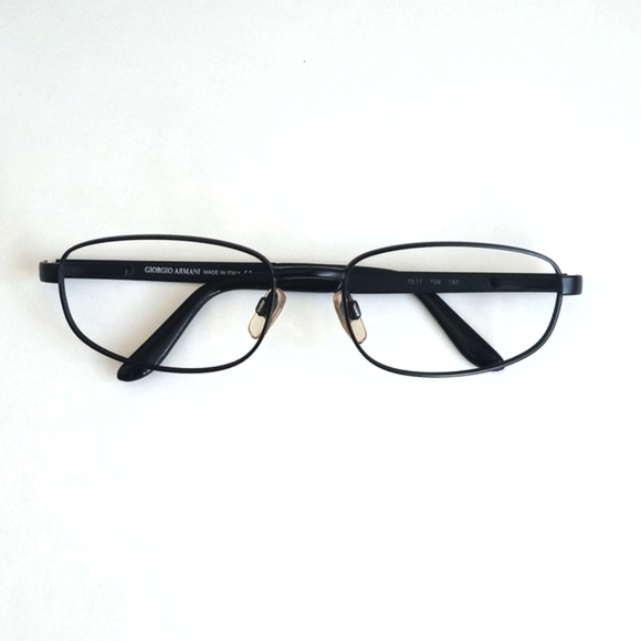 Vintage Giorgio Armani Semi Gloss/ Matte Black Eye Glass Frames 1511 706 130 - Picture 13 of 14